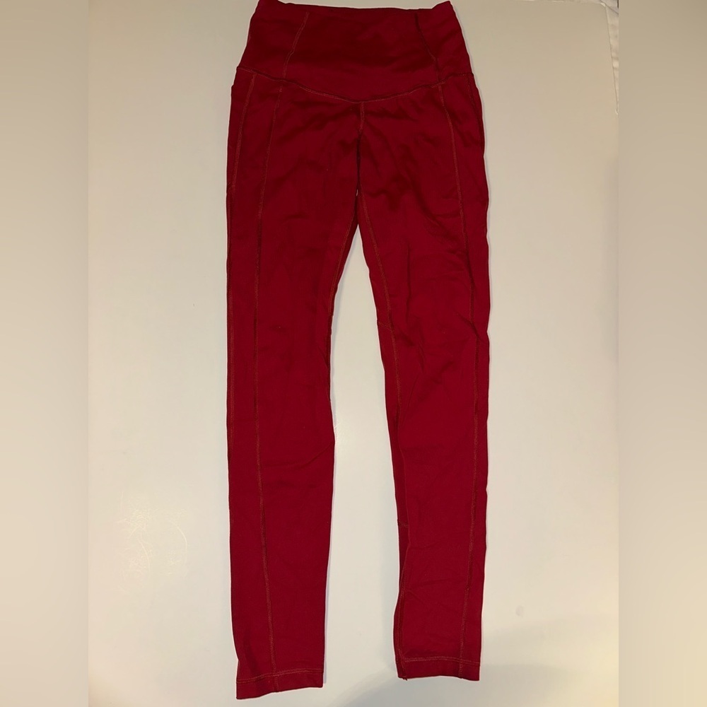 Victoria’s Secret Knockout Tight Leggings Women’s Small Pink Red Pockets